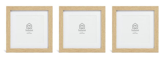 Habitat Oak Effect Wooden 3 Pk Picture Frame - Mixed Sizes - image 1