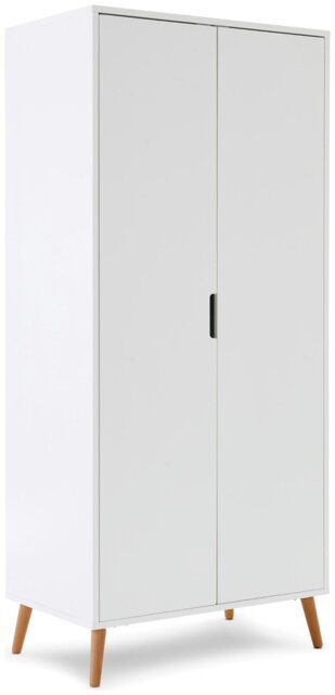 Obaby Maya Double Wardrobe - White with Natural - image 1