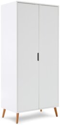 Obaby Maya Double Wardrobe - White with Natural