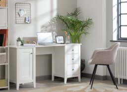 Habitat Minato 3 Drawer Office Desk - White - thumbnail 2