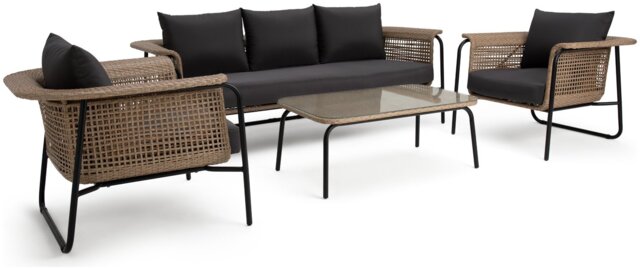 Argos Home Kona 5 Seater Rattan Effect Garden Sofa Set