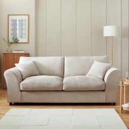 Argos Home Kacey Fabric 3 Seater Sofa - Stone - thumbnail 2