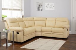 Argos Home Paolo Leather Manual Recliner Corner Sofa -Brown - thumbnail 2