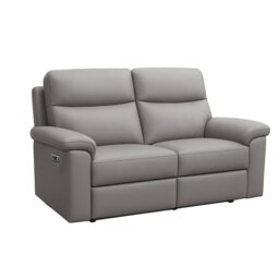 Aspire Toronto Leather 2 Seater Power Recliner Sofa - Elephant - thumbnail 2