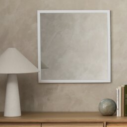 Home Essentials White Square Wall Mirror - 55x55cm - thumbnail 1