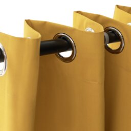 Habitat Plain Blackout Eyelet Curtains - Mustard - thumbnail 1