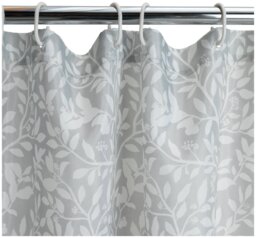 Argos Home Floral Shower Curtain - Grey - thumbnail 1