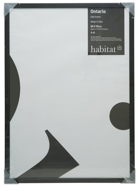 Habitat Ontario Black Wooden Picture Frame - 53x75cm - image 1