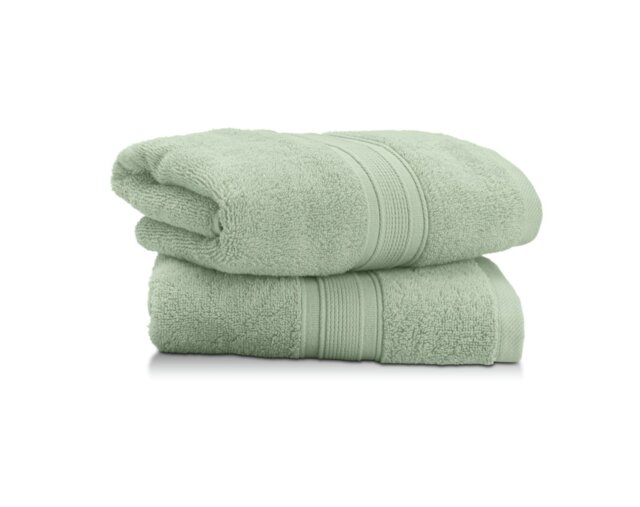 Habitat Supersoft Cotton 2 Pack Hand Towel - Green - image 1