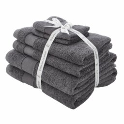 Catherine Lansfield Anti Bacterial Towel Bale - Charcoal - thumbnail 2