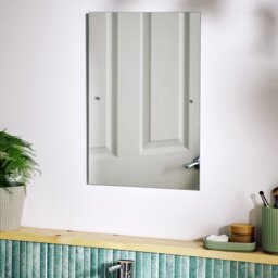 Argos Home White Drilled Bathroom Wall Mirror - 45x30cm - thumbnail 1