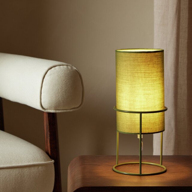 Argos Home Column Table Lamp - Green - image 1