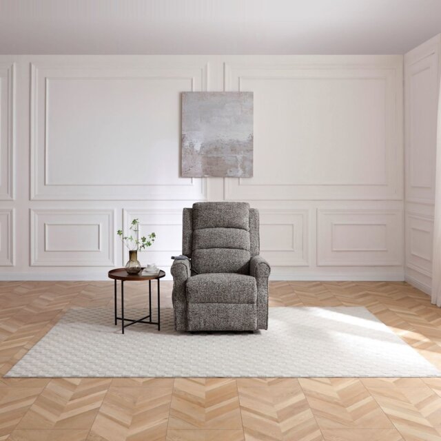 Kyoto Betsy Fabric Power Recliner Chair - Grey - image 1