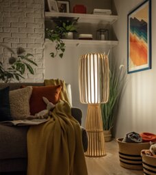 Habitat Achille Japonica Floor Lamp - Ash - thumbnail 2