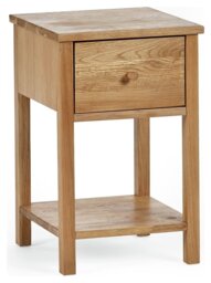 Julian Bowen Coxmoor 1 Drawer Bedside Table - Oak - thumbnail 2