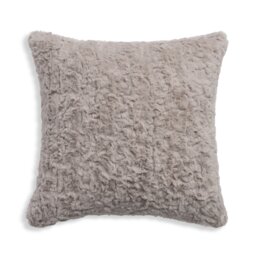 Habitat Faux Fur Textured Cushion - Neutral - 43x43cm