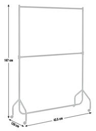Argos Home Heavy Duty 4 Feet Clothes Rail - Chrome - thumbnail 2