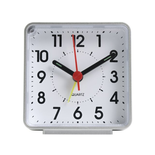 Argos Home Analogue Alarm Clock - Silver - image 1