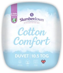 Slumberdown Cotton Comfort 10.5 Tog Duvet - Single - thumbnail 1