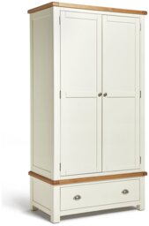 Argos Home Kent 2 Door 1 Drawer Wardrobe - Cream and Oak