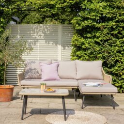 Habitat Malta 3 Seater Rattan Effect Garden Sofa Set - thumbnail 1