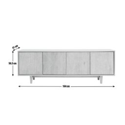 Habitat Grooved Storage 4 Door Sideboard - Pine - thumbnail 2