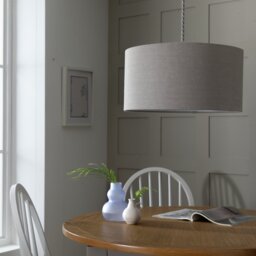 Habitat Grey Linen Easy Fit Lampshade - 35cm