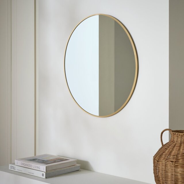 Habitat Gold Round Wall Mirror - 50x50cm - image 1