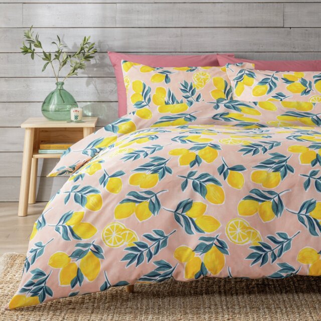 Argos Home Lemon Print Bedding Set - Double - image 1