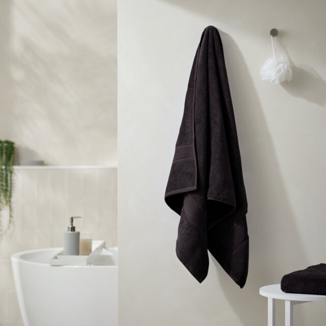 Habitat Supersoft Bath Towel - Black - image 1