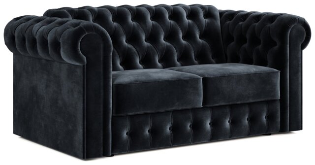 Jay-Be Chesterfield Velvet 2 Seater Sofa Bed - Charcoal - image 1