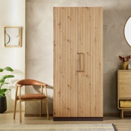 Habitat Hamburg 2 Door Wardrobe - Grey & Oak - thumbnail 2