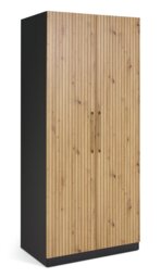 Habitat Hamburg 2 Door Wardrobe - Grey & Oak - thumbnail 1