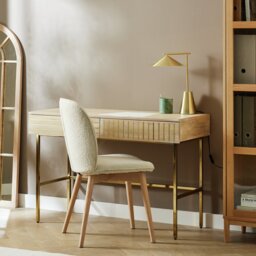 Habitat Samara 2 Drawer Office Desk - Light Wood - thumbnail 1