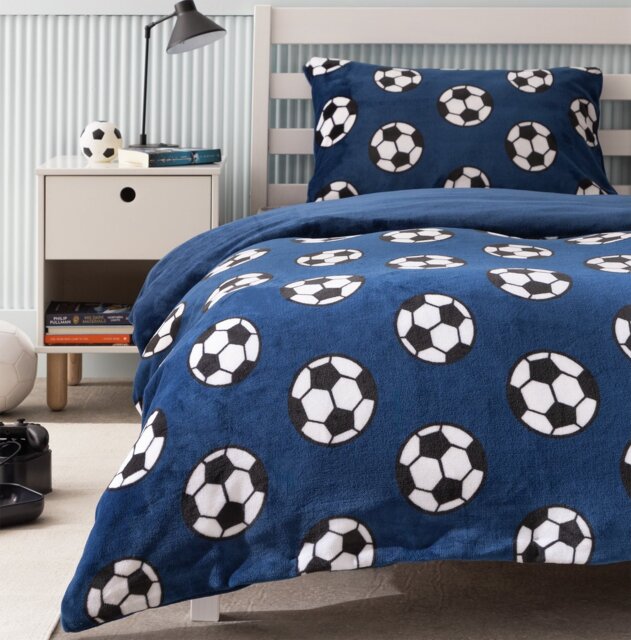 Argos Home Fleece Football Kids Bedding Set - Toddler - image 1
