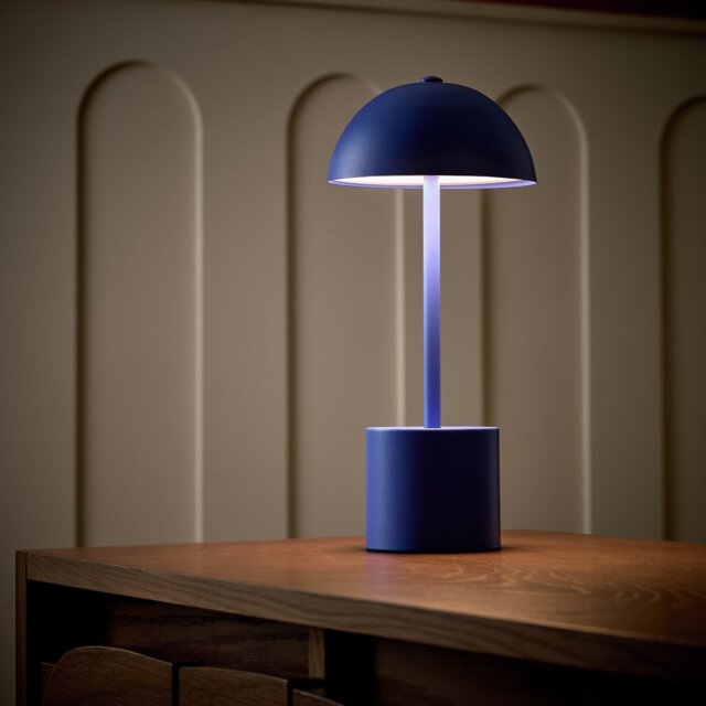 Habitat Rechargeable Mushroom LED Table Lamp - Blue