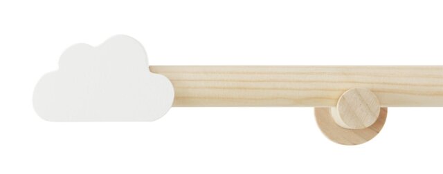 Habitat Kids Wooden Cloud Curtain Pole - 120cm - image 1