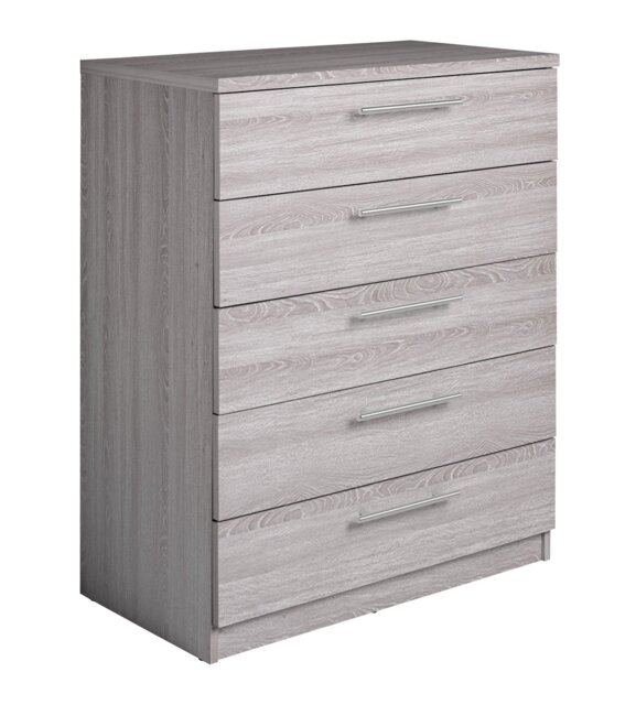 Argos Home Brisbane 5 drawers Chest - Grey Oak - image 1