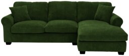 Argos Home Taylor Fabric Right Hand Chaise Corner Sofa-Green - thumbnail 1