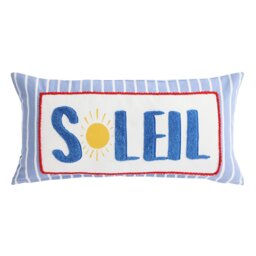 Argos Home Soleil Textured Cushion Sky Blue - 30x60cm - thumbnail 2