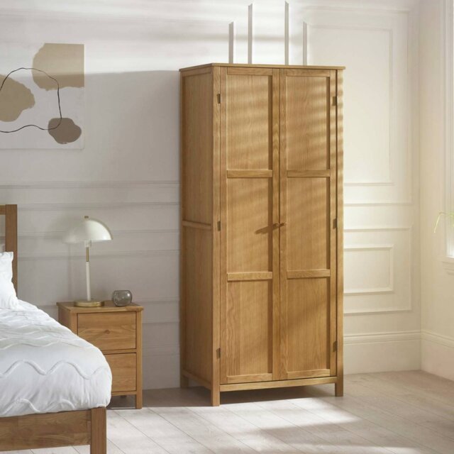 Julian Bowen Coxmoor 2 Door Wardrobe - Oak - image 1