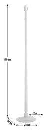 Habitat x Morris & Co. Wooden Floor Lamp Base Only - Natural - thumbnail 2