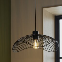 Argos Home Metal Wire Pendant Light - Black - thumbnail 2
