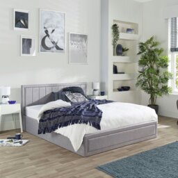Aspire Cotswold Single End Lift Ottoman Bed - Grey - thumbnail 1
