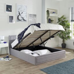 Aspire Cotswold Single End Lift Ottoman Bed - Grey - thumbnail 2