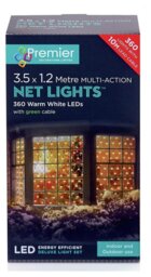 Premier Decorations Warm White Net Christmas Window Lights - thumbnail 2