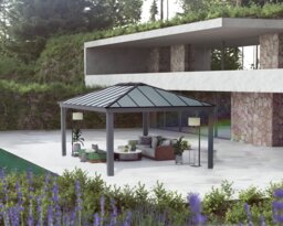 Palram Canopia Dallas Grey Garden Gazebo 14 x 20ft - thumbnail 2