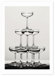 East End Prints Champagne II Black Frame Art Print - A3 - thumbnail 2