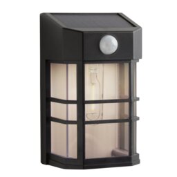 Black Plastic Solar Sensor LED Wall Light - 100lm - thumbnail 2