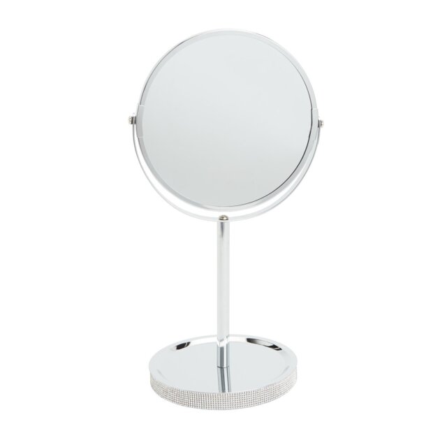 Argos Home Silver Sparkle Pedestal Mirror - 34x17cm